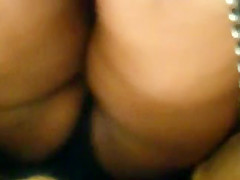 black panties on black milf coworker shopping
