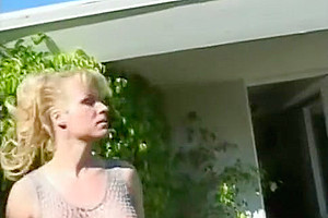 busty blonde TS Riding