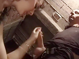 busty brunette fucked in the basement