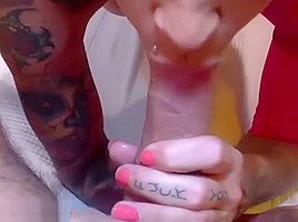 busty tattooed milf rough group banged