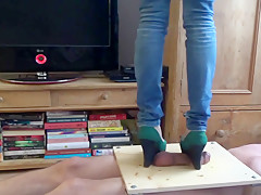 cockcrush trample footjob with wedge - CBT Trample