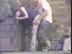 couple get caught fucking outside