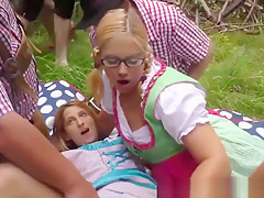 german outdoor gangbang orgy
