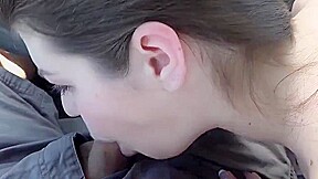 hot step-daughter fucks stepdad during roadtrip