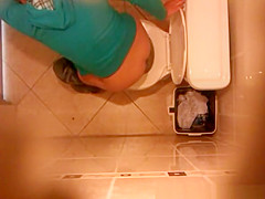 in the toilet ceiling