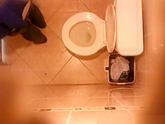 in the toilet ceiling
