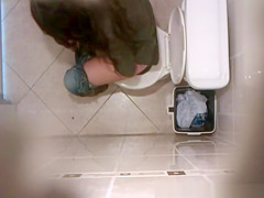 in the toilet ceiling