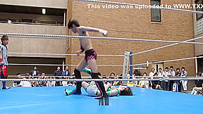 japanese man and woman mixed wrestling