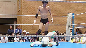 japanese man and woman mixed wrestling