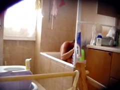 latina roomate bathroom