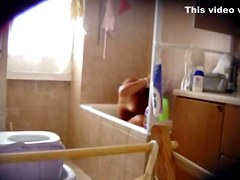 latina roomate bathroom