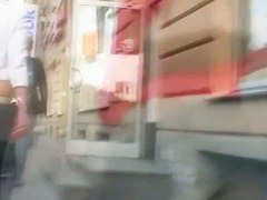 lovely street candid tight ass in jeans wriggling down the street