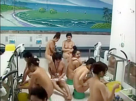 lucky guy in a girl shower room