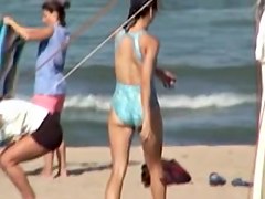 on beach shooting candid babe in hot swimsuit 01o