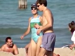 on beach shooting candid babe in hot swimsuit 01o