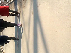 spy sexy girls in parck romanian