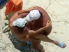 straight bear fucks his lady on the nude beach