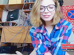 student 18+ Does Gentle Blowjob And Back Riding - Pov