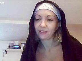 suora impara a succhiare il dildo-deepthroat nun