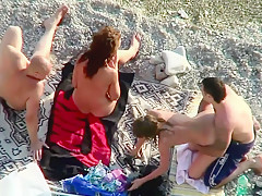 swingers at the beach