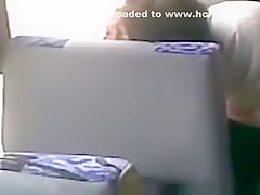 tapes an arab hijab girl blowing her bf's cock in a public bus