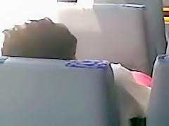 tapes an arab hijab girl blowing her bf's cock in a public bus
