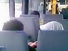 tapes an arab hijab girl blowing her bf's cock in a public bus