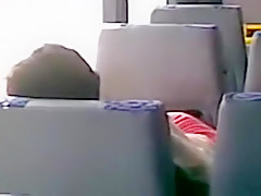 tapes an arab hijab girl blowing her bf's cock in a public bus