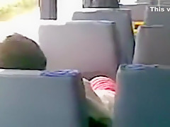 tapes an arab hijab girl blowing her bf's cock in a public bus
