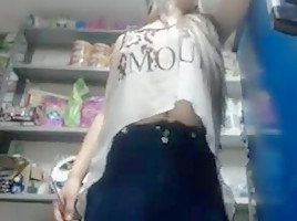teen 18+ At Work Vibrator Masturbation 7