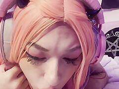 teen 18+ Demon Girl Humiliating Footjob And Bj Joi
