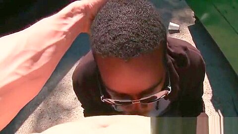 teen 18+ afro gay mouth fucks white cock in POV