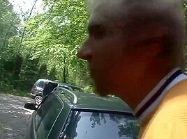 teen 18+ backseat banged in the forest