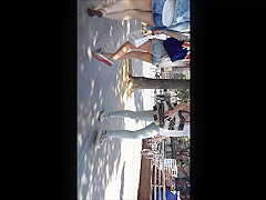 teen 18+ candid ass in tight short