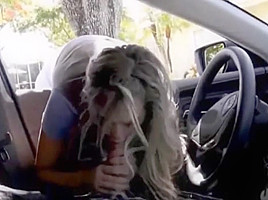 teen 18+ wanks Flasher in Car