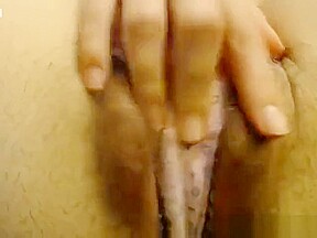 teen 18+ with not shaved pussy plays with her fingers