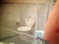 teen 18+ spied peeing and dressing