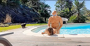 un coup de bite dans notre piscine les partis
