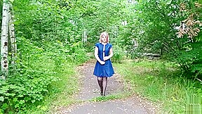 walking in the woods without panties