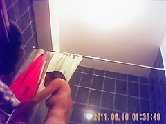 23 yo brunette with 34DD boobs caught by in shower