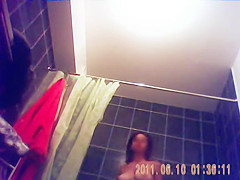 23 yo brunette with 34DD boobs caught by in shower