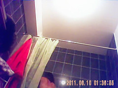 23 yo brunette with 34DD boobs caught by in shower