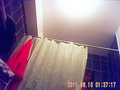 23 yo brunette with 34DD boobs caught by in shower