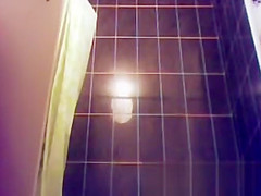 23 yo brunette with huge tits caught by in shower