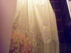 23 yo brunette with huge tits caught by in shower