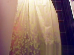 23 yo brunette with huge tits caught by in shower