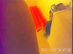 27 yo brunette with nice bush caught by in shower(3)
