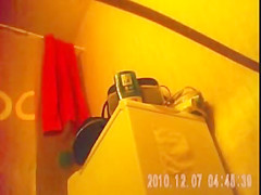 27 yo brunette with nice bush caught by in shower(3)