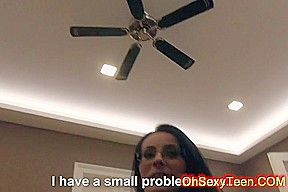 young horny brunette with glasses